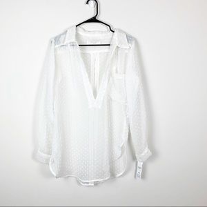 Lucy Love Morrison Top Swiss Dot Swim Cover Up